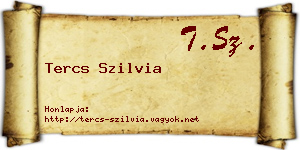 Tercs Szilvia névjegykártya