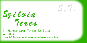 szilvia tercs business card